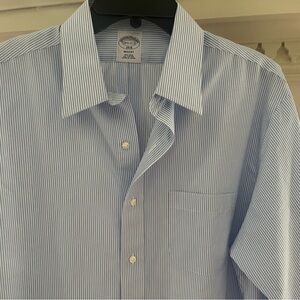 Brooks Brothers Classic Blue Pinstripe Regent Shirt Sz 16.5  2/3 NWT